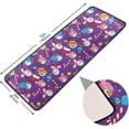 thumbnail image 2 of SKYSONIC 2X6 Feet Christmas Snowmen Cartoon Runner Rug with Rubber Backing, Candy Purple Xmas Non Slip Entryway Rug Runner Washable Soft Area Rug Carpet for Hallway Bedroom Kitchen Decor, 2 of 6