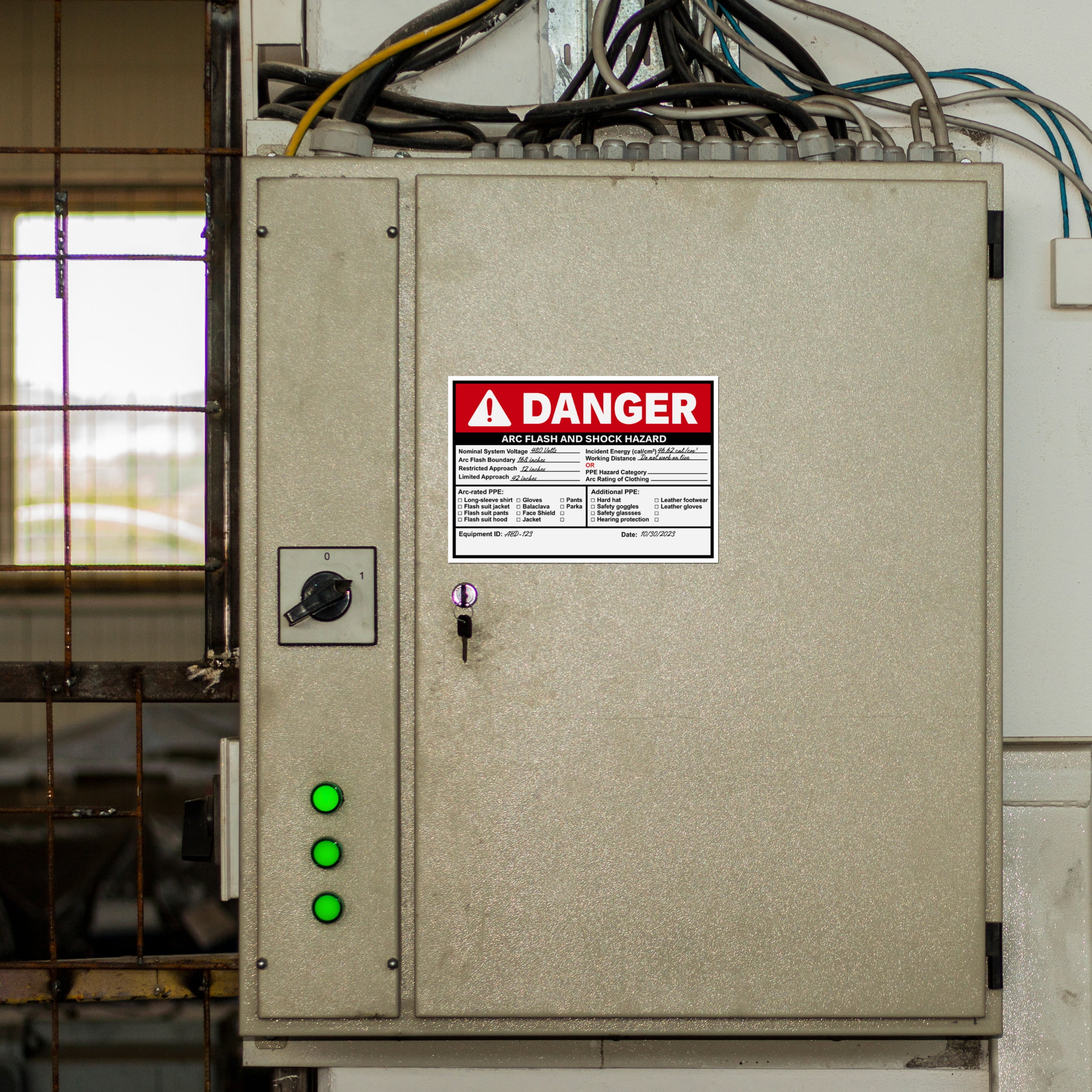 Avery Arc Flash/Shock Danger Labels, 3.5" x 5", 100ct