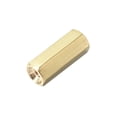 thumbnail image 3 of Uxcell M2.5x12mm Female to Female Hex Brass Spacer 50 Count, 3 of 5