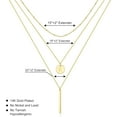 thumbnail image 5 of Initial Layered Necklaces for Women, 14K-Gold-Plated Coin Letter Necklace Bar Stacking Layer Necklace Multi Bar Layering Y-Necklaces Jewelry for Women, 5 of 6