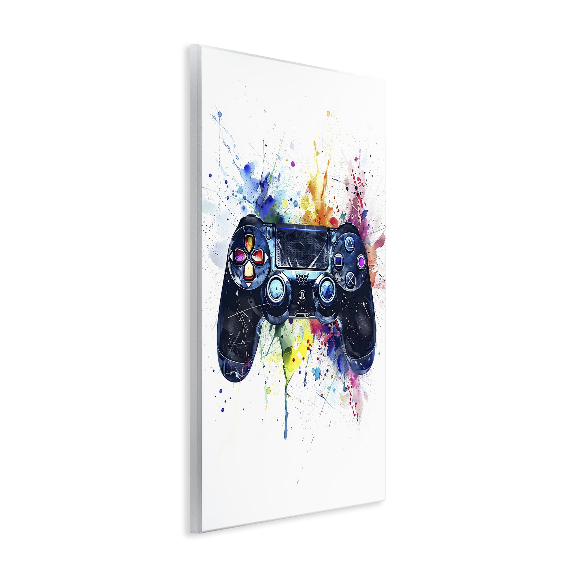 Stupell Industries Colorful Gaming Controller Splatter Wall Plaque Art, design by Creative Studio