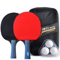 thumbnail image 2 of Table Tennis Racket Kit Professional Table Tennis Training Racket Kit Including 2 Rackets and 3 Table Tennis Balls Excellent Controlling Effect Table Tennis Racket, 2 of 9