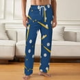 thumbnail image 2 of PRIYAL Mens PJ Pajama Pants Colorful Tennis Rackets Balls Bottoms Lounge Pants Sleepwear, 2 of 5