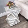 thumbnail image 2 of Butler Anais White And Grey Bone Inlay End Table, 2 of 9