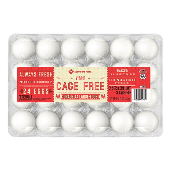 Member's Mark Cage Free AA Eggs, 2 dozen