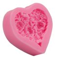 thumbnail image 4 of EeaseMX Molde de silicona para fondant con forma de rosa y corazón 3D, ideal para decorar pasteles, pudines, chocolate, jabón y arcilla polimérica, color rosa., 4 of 7