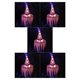 thumbnail image 3 of Billuyoard Sombrero Decoración de fiesta de Halloween Sombrero colgante Iluminación LED brillante Cap Festival Prop para Home Bar, Pink Type2 NO2, 3 of 6
