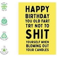 thumbnail image 2 of HAHADAXA Funny Birthday Cards For Men - For Nan Grandad Mom Dad - Rude Birthday Cards For Men - Funny Cards - 70th 60th 50th - Comes With Fun Stickers - Made In UK By, 2 of 6