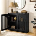 thumbnail image 3 of YINGYING Mid Century Modern Sideboard Buffet Cabinet with 2 Outlet Holes, Accent Cabinet, Coffee Bar Console Table with Storage for Living Room Entryway Hallway Kitchen, 3 of 8