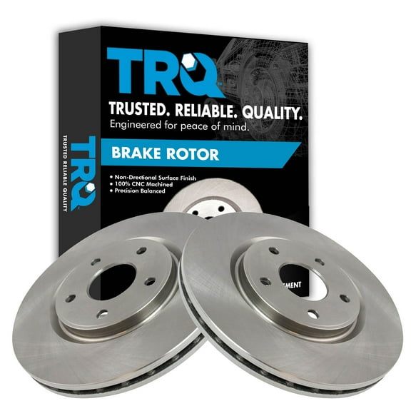 TRQ Front Disc Brake Rotor Pair Set for 2012-2015 Cargo Van / 2011-2018 Grand Caravan / 2012-2018 Journey / 2017-2019 Pacifica / 2012-2014 Routan / 2012-2016 Town & Country