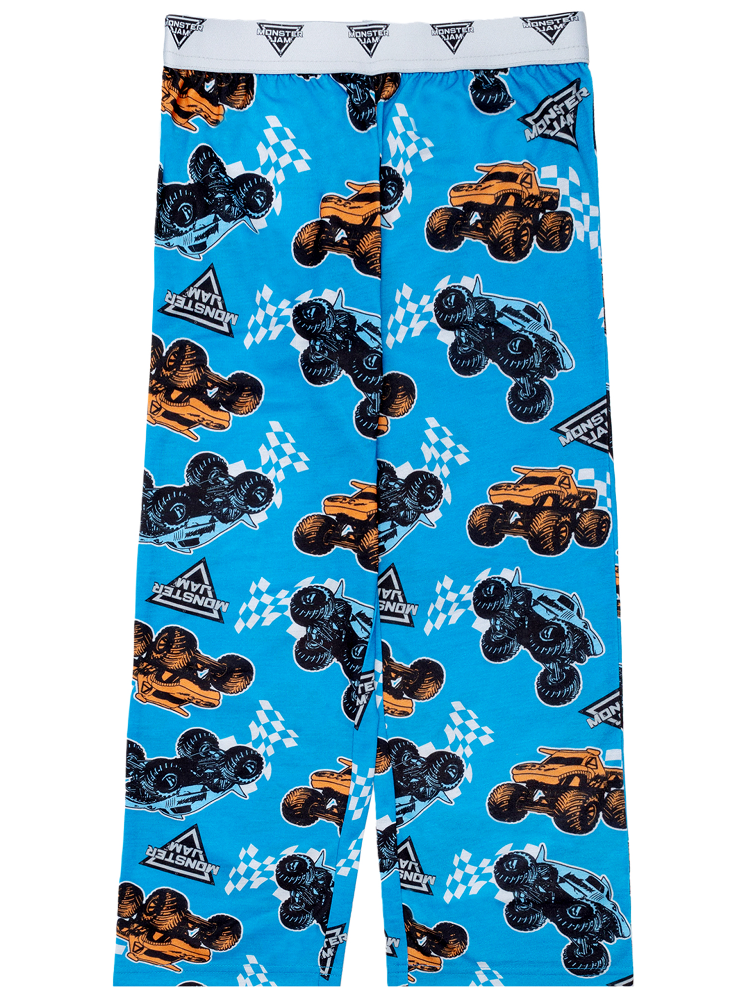 Monster Jam 2-Piece Short Sleeve and Pant Pajama Set, Sizes 4-12