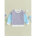 thumbnail image 2 of Bagilaanoe Little Girl Boy Casual Sweatshirt Long Sleeve Stripe Pullover 3T 4T 5T 6T 7T 8T Toddler Kids Fall Loose Tee Tops, 2 of 7