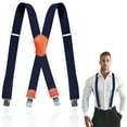 thumbnail image 2 of Ceimmol Suspenders for Men X Back Adjustable Heavy Duty Clip With 1.5 Inchs Wide Elastic Braces Snaps, 2 of 9
