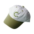 thumbnail image 3 of VLOOCKLW Baseball Cap Men Women Four Seasons Letter Embroidery Design Color Block Breathable Lightweight Adjustable Casual Fashion Sun Hat, 3 of 3