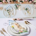 thumbnail image 2 of Cloth Napkins Set of 8 - 20x20 Inches, Happy Easter Bunny Washable Reusable Table Napkins, Spring Floral Burlap Blue Plaid Soft & Absortbent Dining Napkin for Party Wedding Hotel Restaurant, 2 of 8