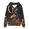 thumbnail image 3 of Puliio Crow And Rose Print Full Zip Hoodies for Women Gothic Long Sleeve Sweatshirt Jacket with Kangaroo Pockets, 3 of 4