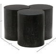 thumbnail image 3 of Meridian Furniture Dimple 3 Piece Black Terrazzo Pattern Iron Metal Coffee Table, 3 of 4