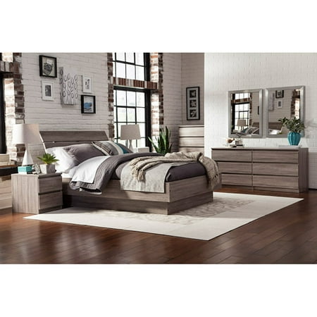 Laguna Queen Bed With Headboard, Truffle   Walmart.com