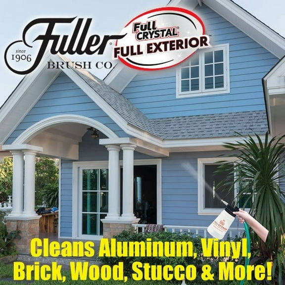 Full Crystal Exterior Cleaner House Wash Cleans aluminum, vinyl, brick, wood stucco, and more No Ladders Needed - Reaches up to 27 Feet