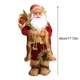 thumbnail image 3 of Muñeco de Papá Noel azul, adornos navideños, muñecos de Papá Noel de peluche, figuras para fiestas navideñas, adornos de mesa para la sala, regalo de Año Nuevo, 3 of 5