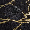 thumbnail image 3 of Non-Slip Bath Mat, Absorbent Microfiber, Machine Washable, Gold Stripe Pattern, 40 x 60 cm, Black, 3 of 4