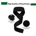 thumbnail image 3 of Lifting Straps (1 Pair) - Wrist Support Wraps - For Powerlifting, Bodybuilding, Gym Workout - black, 3 of 6