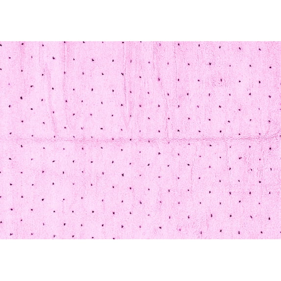 Ahgly Company Indoor Rectangle Solid Pink Modern Area Rugs, 5' x 7'