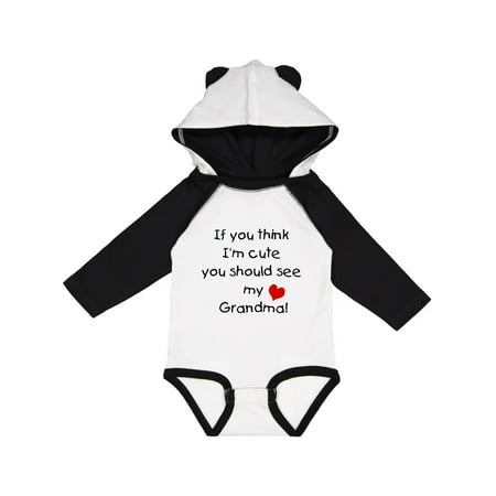

Inktastic If You Think I m Cute You Should See My Grandma Gift Baby Boy or Baby Girl Long Sleeve Bodysuit