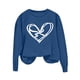 thumbnail image 4 of RKSTN Valentine Gifts Women's Valentine's Day Sweatshirts Plus Size Crewneck Heart Graphic Print Hoodless Sweatshirt Womens Casual Oversized Round Neck Loose Comfy Sweatshirt Fall Spring Clothes, 4 of 6