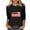 Black B, variant on Stamzod Womens 3/4 Sleeve Tops Valentines Cute Lover Heart Graphic Tees Loose Casual Blouses for Women White C M