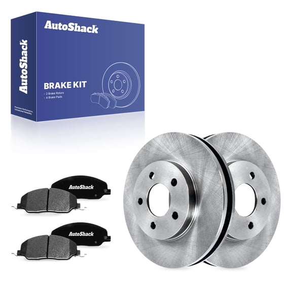 AutoShack Front Vented Brake Rotors   Ceramic Pads 6-PC Brake Kit Replacement for 2005-2010 Ford Mustang 11.53" (292.8 mm)