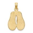 thumbnail image 2 of Charms Collection 14k  3D W/ Pink Enamel Double Flip-Flop Charm, 2 of 4