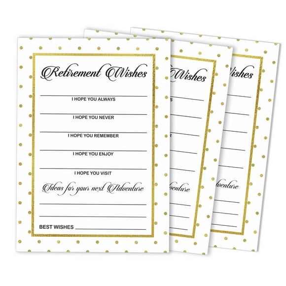 Inkdotpot Pack Of 30, Join Us Invitations With Envelopes, Gold Confetti, Retirement Party Celebration Invite Cards Fill-In Style Party Supplies 5 X 7 Inches
