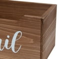 thumbnail image 4 of Mod Lighting and Decor Rectangular Wooden "Mail" Printed Accent Box - 11.5" - Brown and White, 4 of 9