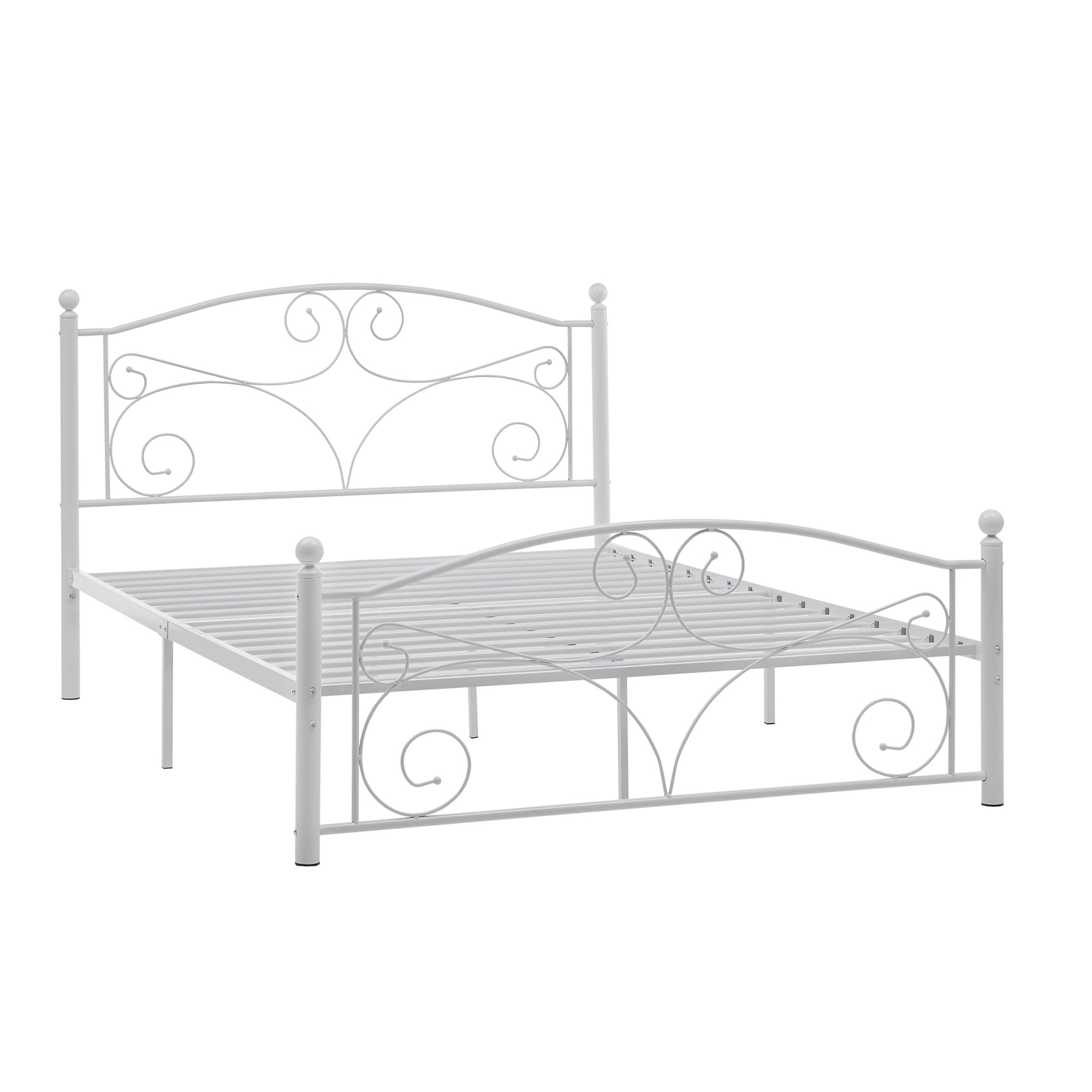 Weston Home Abigail Metal Platform Full Bed, White
