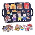 thumbnail image 4 of Tablero de cuentos de fieltro portátil para niños de 1 a 5 años Grils guardería sensorial aprendizaje regalos del Día de San Valentín para cerdo, 4 of 8