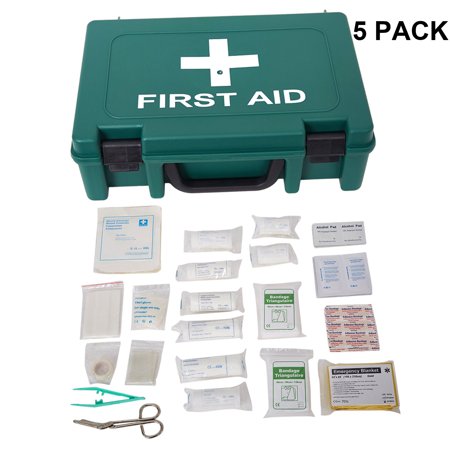 5 Pack First Aid Suitcase Survival Medical Kit Waterproof Emergency at Home, Cars, Survival, Hiking, Travel