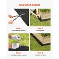 thumbnail image 2 of VEVOR Rubber Mulch Mat Roll, 2 Rolls 120 x 4.5 in, Recycled Rubber Permanent Mulch Edging Border, Natural-Looking Flower Barrier with Stakes, 0.5 in Thick Cuttable Garden Edgings for Landscaping, 2 of 9