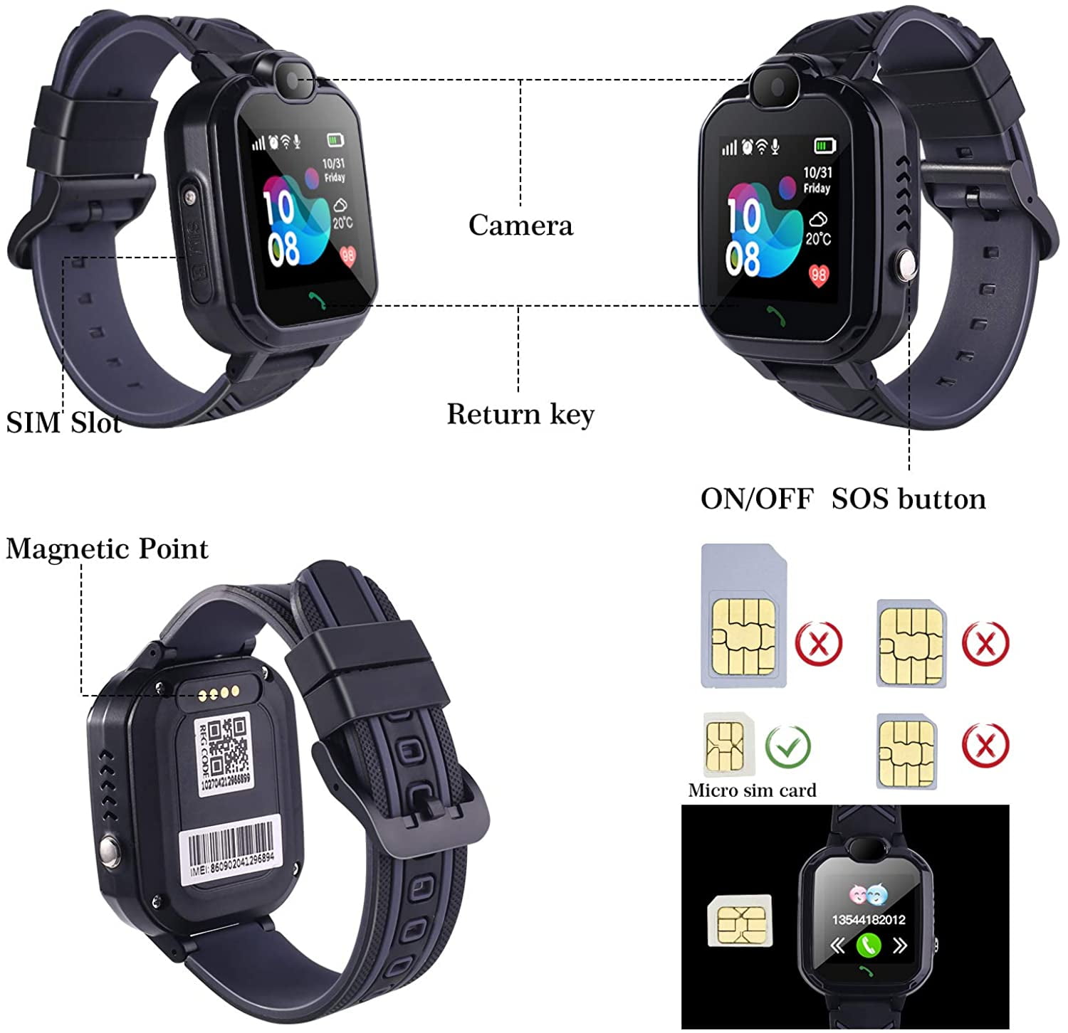 ltain kids smart watch