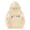 thumbnail image 5 of NEBWOAK Boys Girls Ghost Hoodie Reading Cartoon Halloween Sweatshirt Khaki,Size 9-10T, 5 of 5