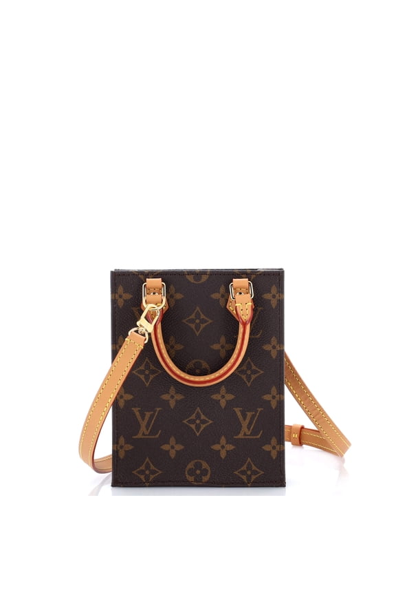 Pre-Owned Petit Sac Plat Bag Monogram Canvas By Rebag