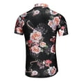 thumbnail image 4 of Palato Mens T Shirts,Men Hawaiian Short Sleeve Beach Stand-up Collar Shirt Printed Summer Casual Button Down Shirts, 4 of 5