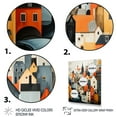 thumbnail image 3 of Designart "Denmark Scarlet Roofs composition III" Cityscapes Floater Framed Canvas Print, 3 of 7