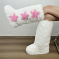 thumbnail image 3 of Women's Winter Fluffy Faux Fur Knee High Snow Boots-Warm Fashionable & Cozy Non-Slip Sole Long Boots, 3 of 4