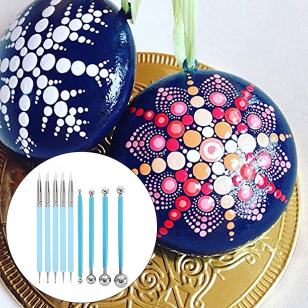 Lot de 44 outils de pointillage mandala pour peinture à faire soi-même - Pochoirs à billes - Pinceaux de peinture multifonction pour toile, roches Lot de 44 outils de pointillage mandala pour peinture à faire soi-même - Pochoirs à billes - Pinceaux de peinture multifonction pour toile, roches