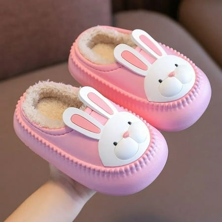 

CoCopeanut Cute Home Slipper for Children Kawaii Bear Cartoon Cheap Slides for Boy Girls Winter Animals Child Slipper Baby Cotton Shoes