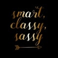 thumbnail image 3 of Matic,Jelena 12x12 Black Modern Framed Museum Art Print Titled - Smart Classy Sassy Black Gold, 3 of 5