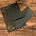 thumbnail image 2 of 3Pcs Kraft Paper Envelopes with Clear Stripe Line Smooth Reliable Writing Vintage Style Invitations Elegant Wedding Stationery Set -Black, 2 of 6