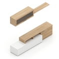 thumbnail image 1 of Centro de Entretenimiento para TV 55” Color Madera Estilo Escandinavo, Mueble Organizador Moderno cafe, 1 of 5