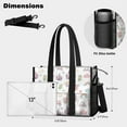 thumbnail image 5 of Teacher Tote Bag,White Fairy Castle Pattern Teacher Utility Tote Bag,Large Work Tote Bags for Women with Multiple Pockets,Top Zipper Closure,13.8x10.6x6.7 Inch, 5 of 5